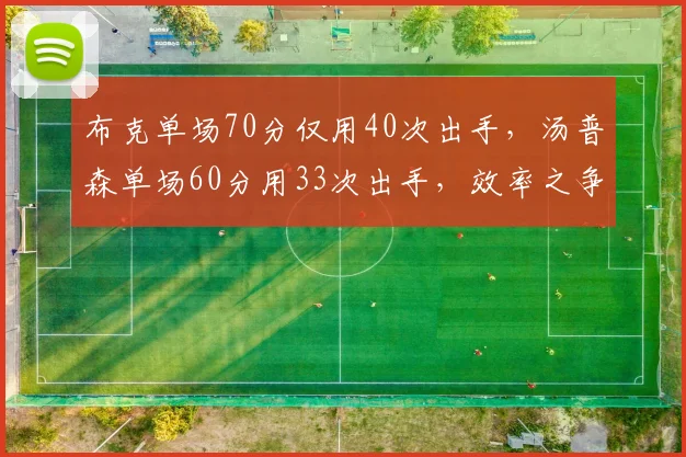 布克单场70分仅用40次出手,汤普森单场60分用33次出手,效率之争判若云泥